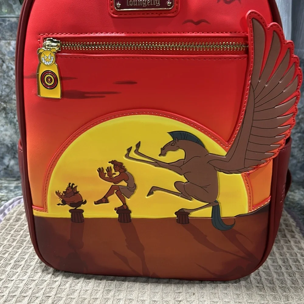 NWT Loungefly Disney Hercules 25th Anniversary Sunset Mini Backpack
